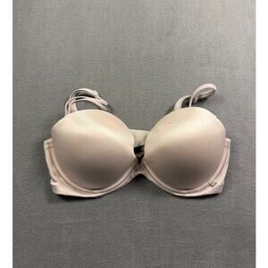 Victoria's Secret VS Smooth Plunge Push Up Bra Women Size 34DD Beige Nude